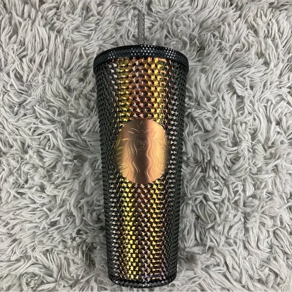 Starbucks | Dining | Starbucks Studded Black Gold Iridescent Dark Bling  Venti Tumbler 24 Oz 1117241 | Poshmark
